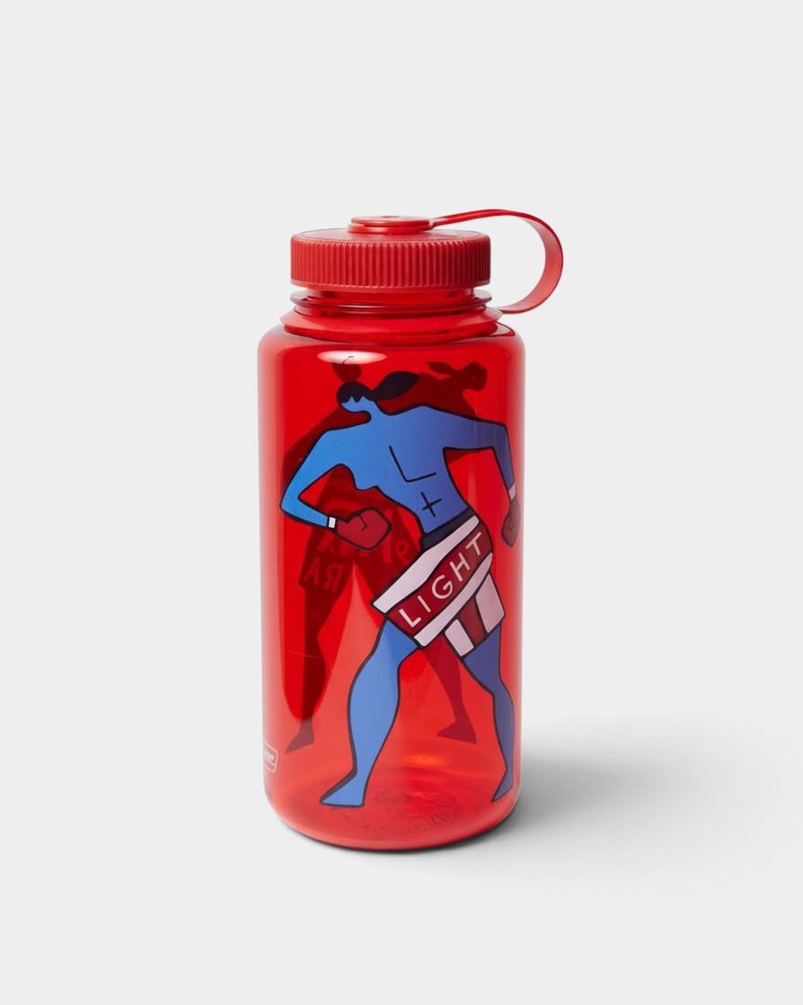 Lockwood Avenue by Parra Water Slapped 1-litre red BPA-free Nalgene wide-mouth water bottle with graphic print