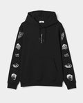 Lockwood Avenue Poetic Collective black heavyweight pullover hoodie with Tom Botwid collage print on sleeves