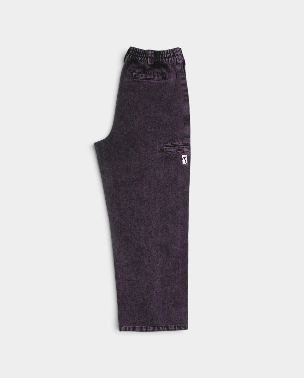 Lockwood Avenue Poetic Collective purple acid wash organic cotton straight-leg painter pants with side pocket