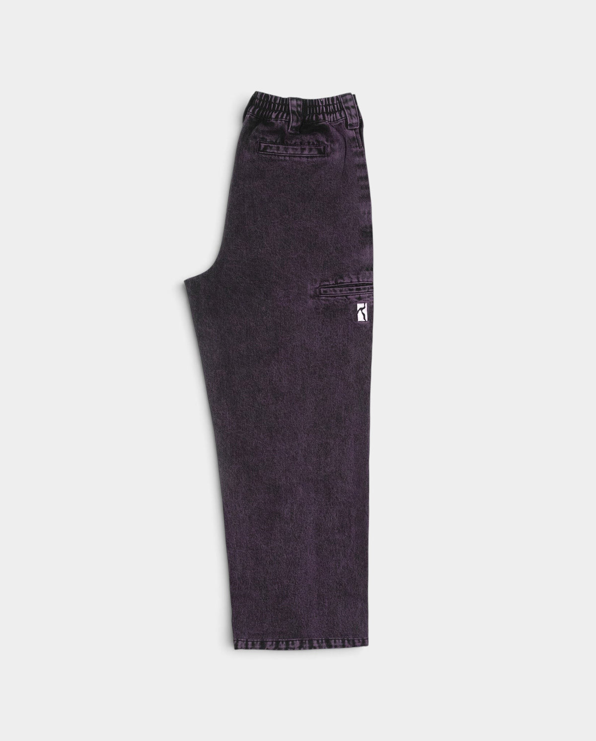 Lockwood Avenue Poetic Collective purple acid wash organic cotton straight-leg painter pants with side pocket