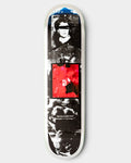 Lockwood Avenue Poetic Collective In The Now 8.5 inch skateboard deck with black and white artistic graphic print