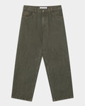 Lockwood Avenue Polar Big Boy baggy denim pants in a dark indigo wash with a tapered leg and signature embroidery.