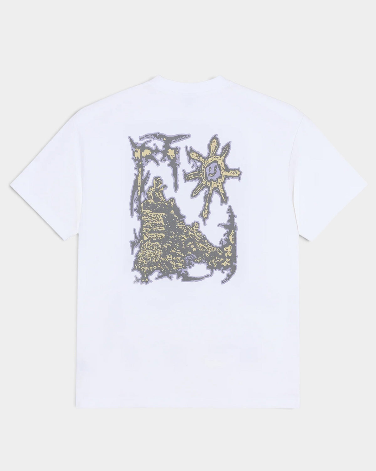 Lockwood Avenue Polar Lovely Day white cotton t-shirt with large artistic back graphic print