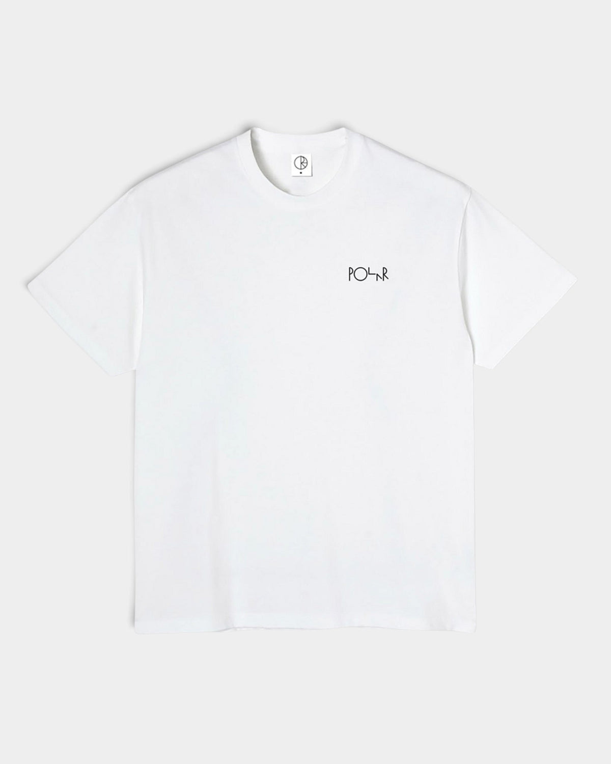 Lockwood Avenue white Polar Fill Logo Klez t-shirt with small chest graphic, made from heavy 100% cotton jersey.