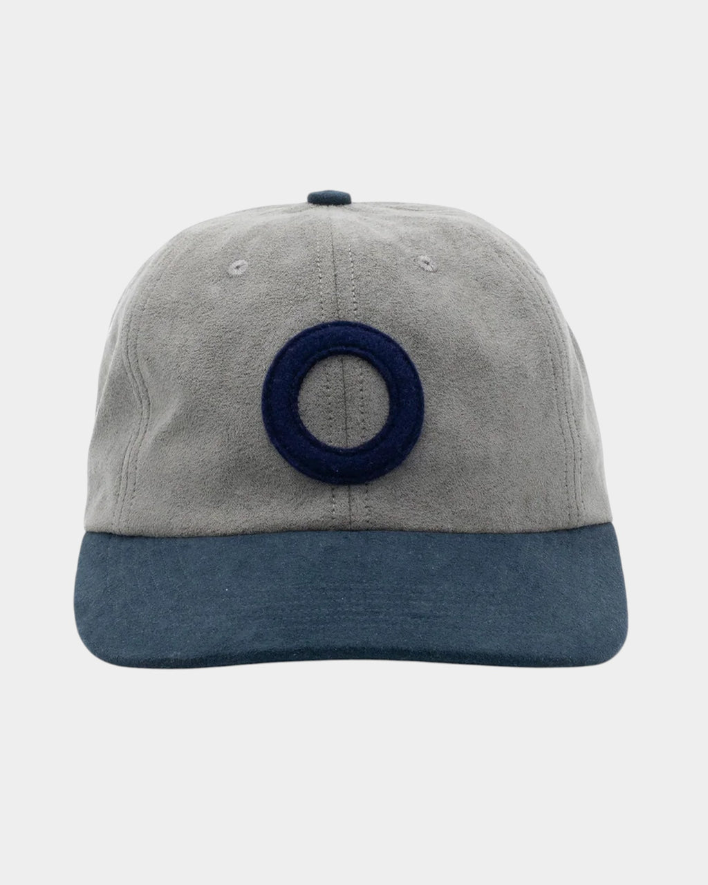 Lockwood Avenue Pop Trading Company two-tone gray and navy six-panel cap with a felt O logo applique on the front.