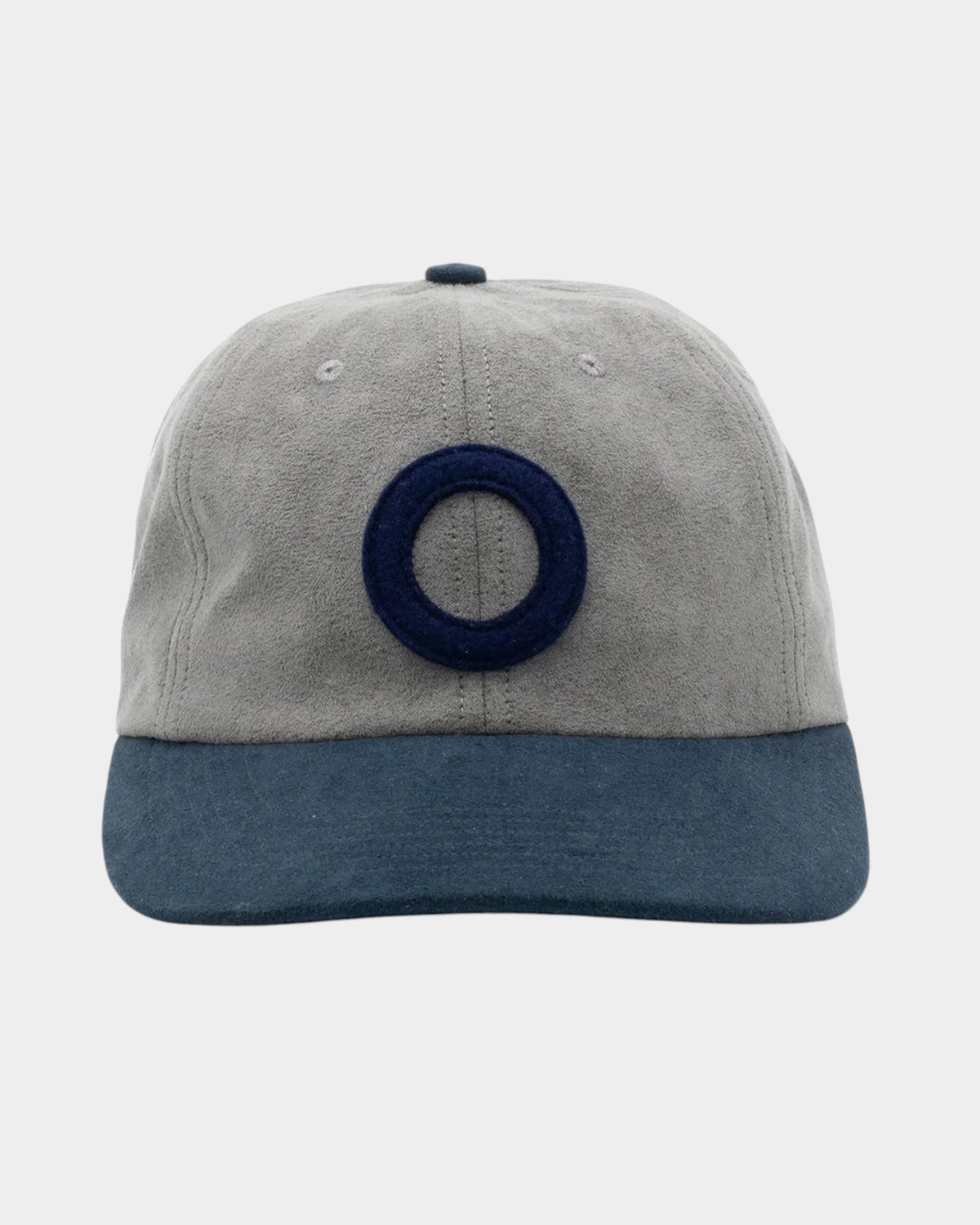 Lockwood Avenue Pop Trading Company two-tone gray and navy six-panel cap with a felt O logo applique on the front.