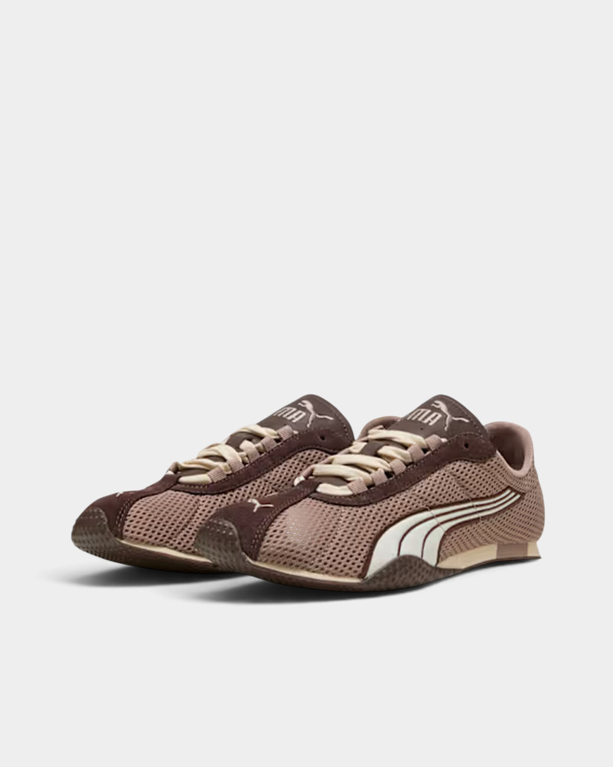 Lockwood Avenue Puma H-Street OG sneakers in sandstone and chocolate brown mesh with a low-profile runner design.