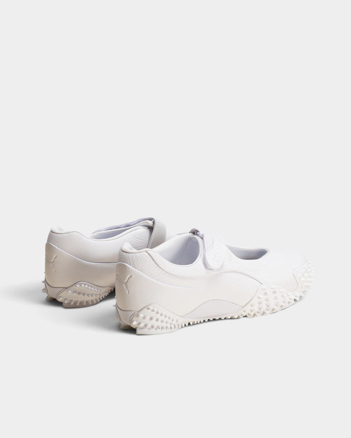 Lockwood Avenue Puma Mostro Fey LTH white leather Mary Jane shoes with signature spiked rubber outsole