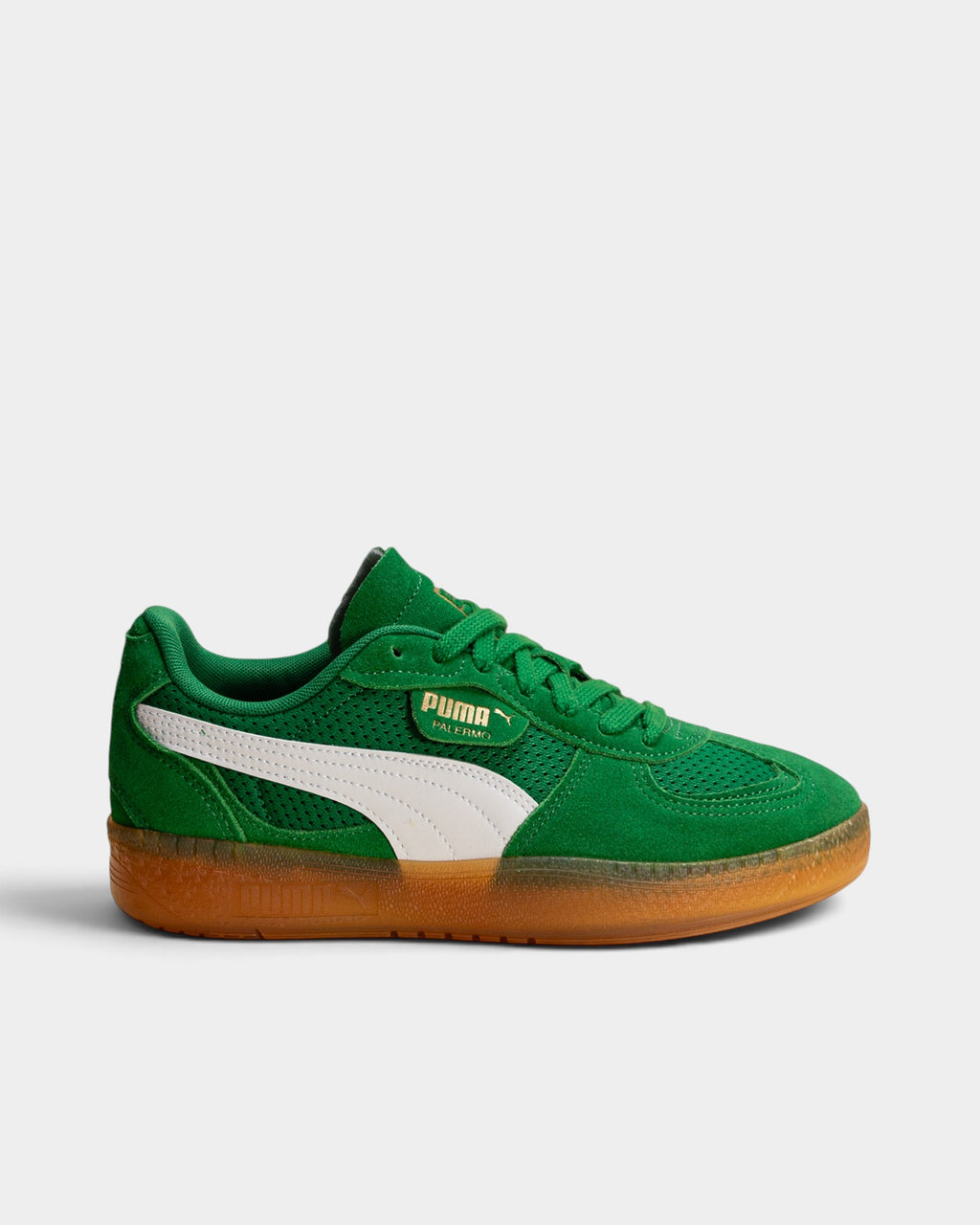 Lockwood Avenue Puma Palermo LaModa Vintage sneakers in Archive Green with white Formstrip and gum rubber sole.