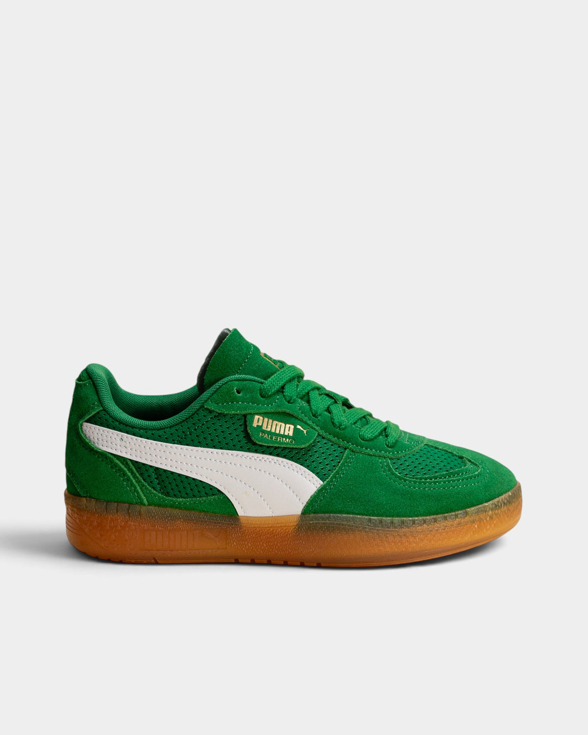 Lockwood Avenue Puma Palermo LaModa Vintage sneakers in Archive Green with white Formstrip and gum rubber sole.