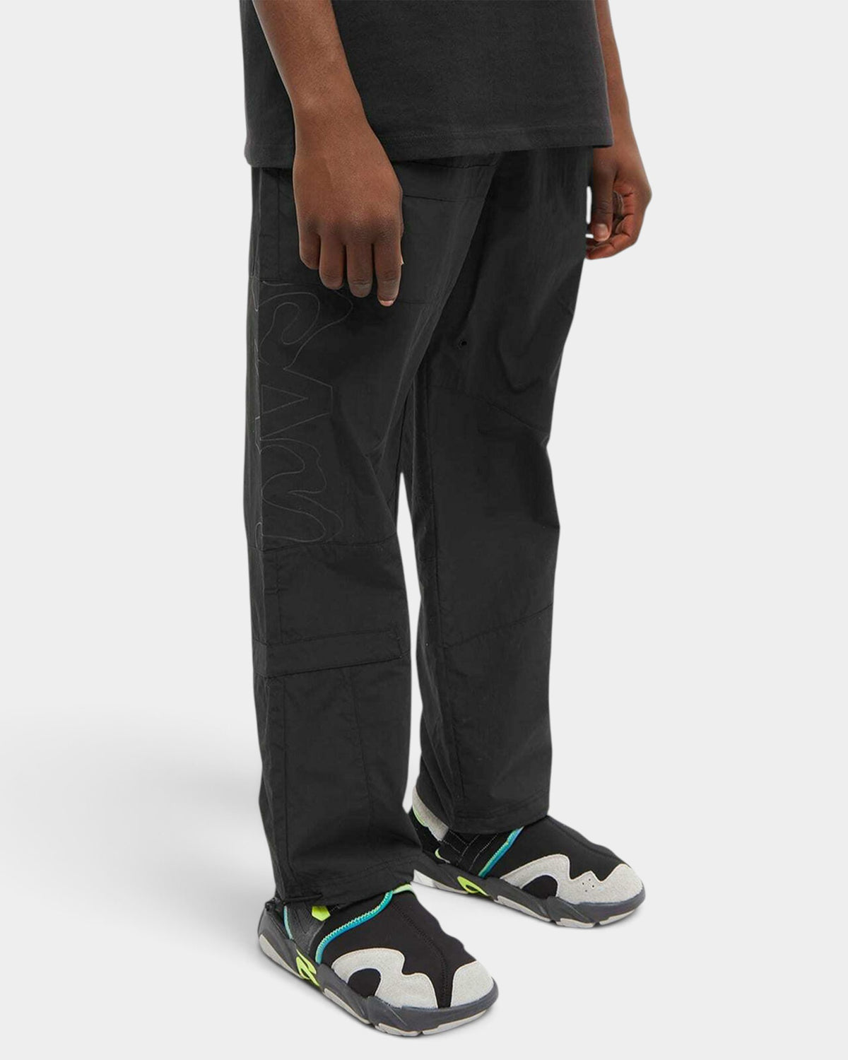 Lockwood Avenue Puma x Perks And Mini black nylon Cordura technical pants with reflective logo detail