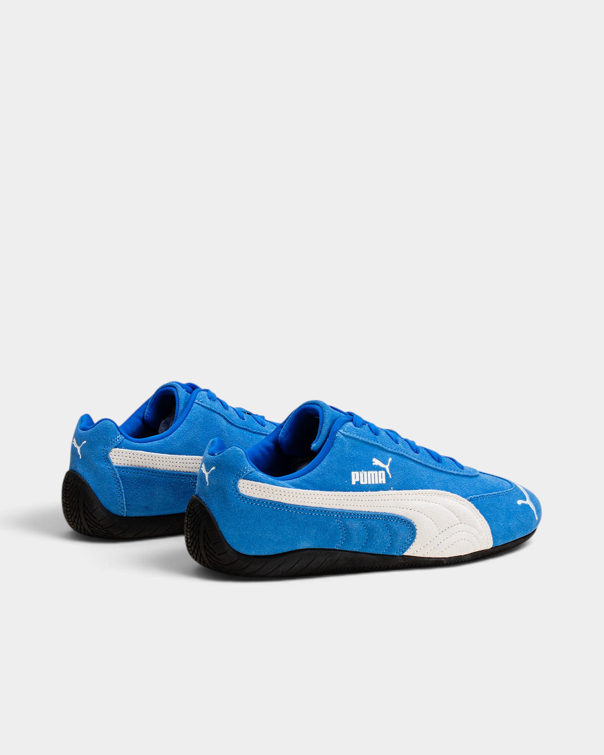 Lockwood Avenue Puma Speedcat OG shoes in Team Royal blue suede with white Formstrip and slim rubber outsole.