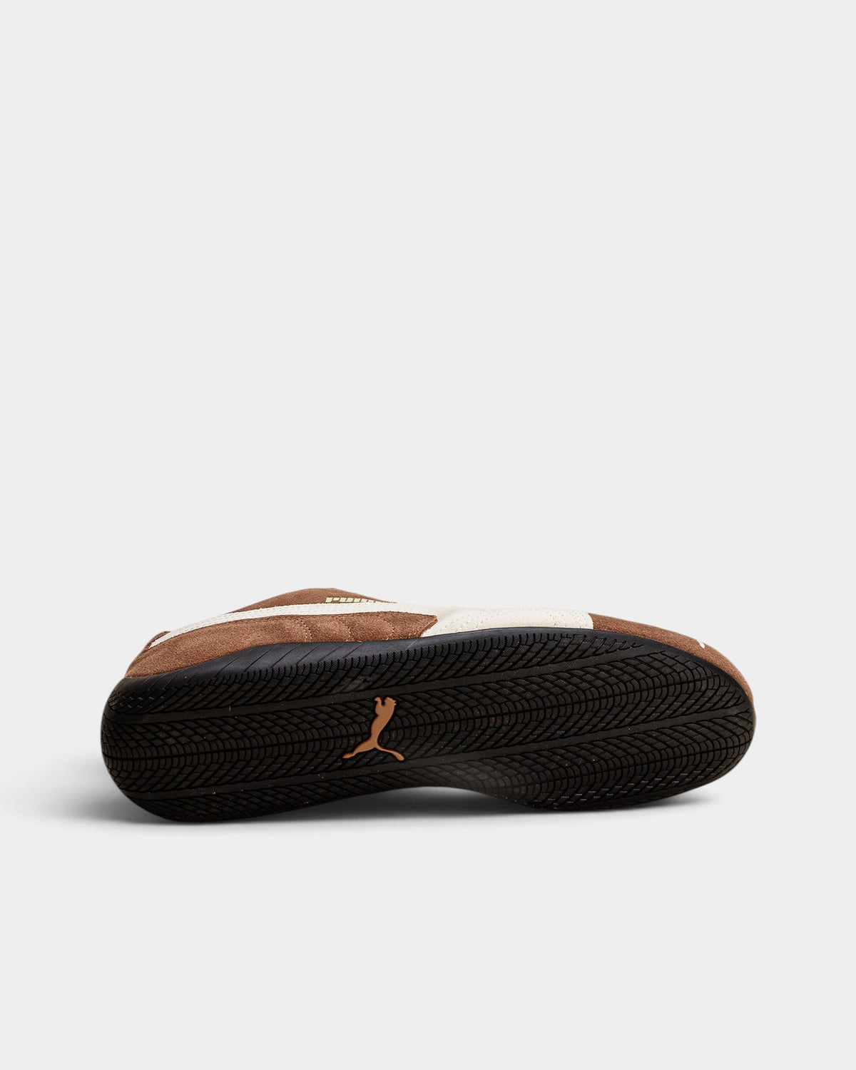 Lockwood Avenue Puma Speedcat OG shoes in Haute Coffee suede with a black tire-inspired tread outsole