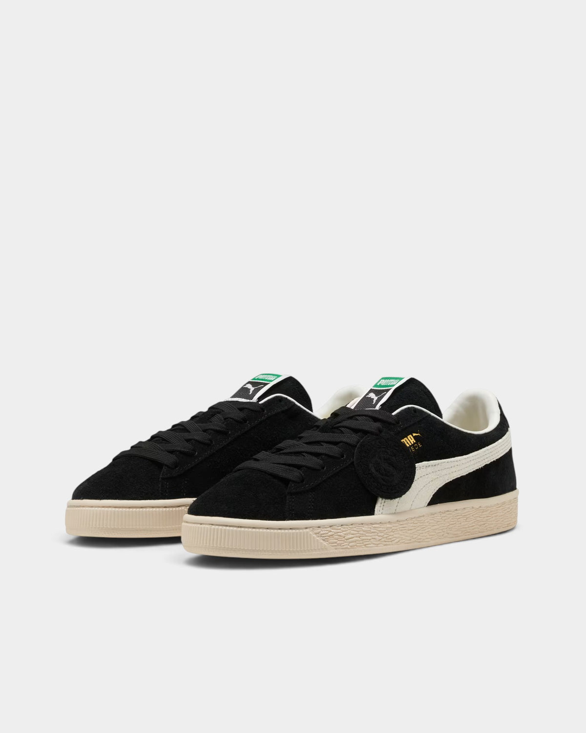 Lockwood Avenue Puma Suede Charles F. Stead sneakers in black premium suede with white leather Formstrip and gum sole