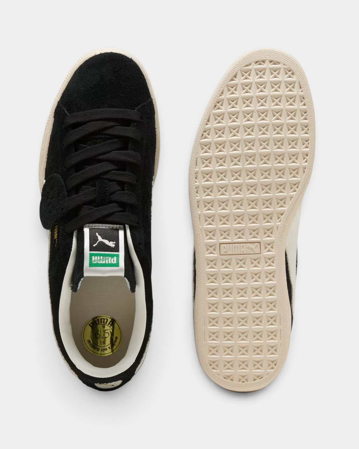Lockwood Avenue Puma Suede Charles F. Stead sneakers in black with white Formstrip and textured rubber outsole