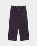 Lockwood Avenue Poetic Collective straight-leg painter pants in purple acid-wash organic cotton denim.