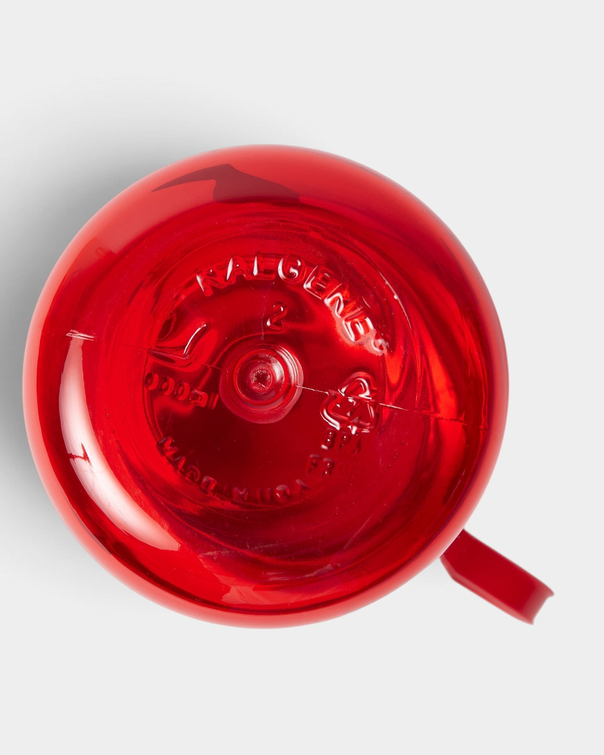 Lockwood Avenue by Parra Water Slapped Nalgene bottle in red, showing the wide-mouth base and BPA-free plastic.