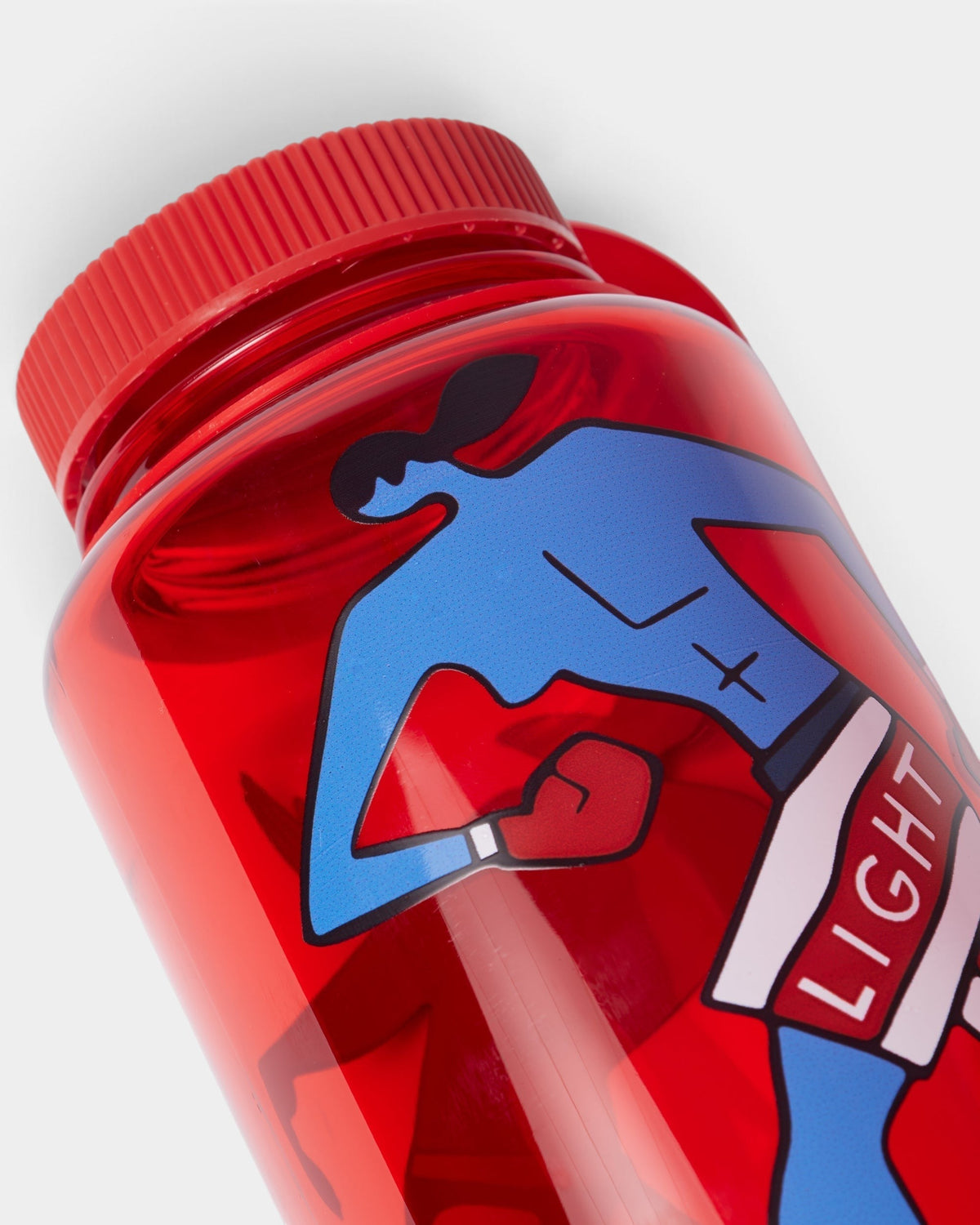 Lockwood Avenue by Parra Water Slapped 1 litre red Nalgene wide-mouth water bottle with blue graphic print