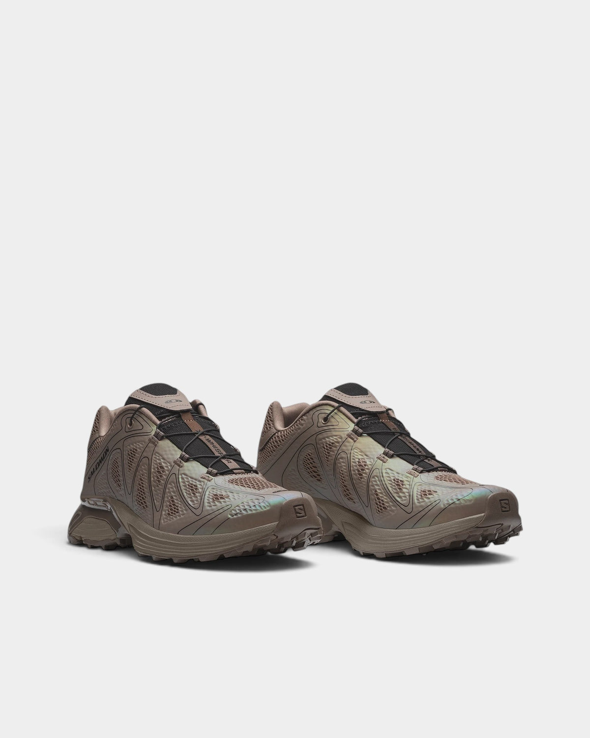 Lockwood Avenue Salomon XT-Whisper Void unisex trail sneakers in tonal brown with 3D mesh and Quicklace system.