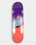 Lockwood Avenue Sci-Fi Fantasy Ryan Lay Out Of Body 8.5 inch skateboard deck with purple and red gradient graphic