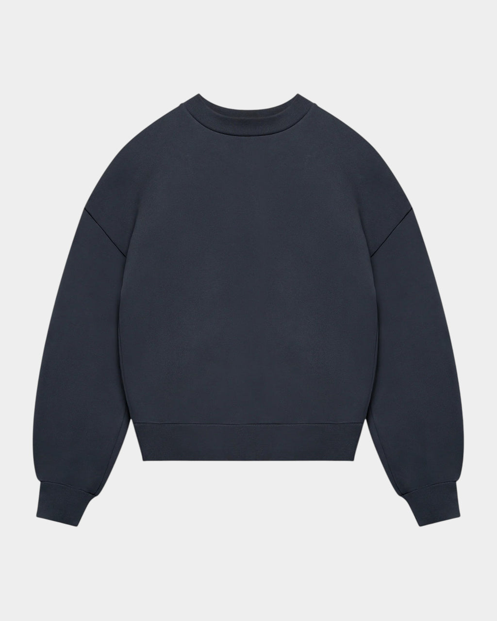Lockwood Avenue Seventh V2 charcoal grey heavy cotton-blend crewneck sweatshirt with a rounded, boxy silhouette.