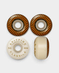 Lockwood Avenue Spitfire F4 53mm 99A skateboard wheels in natural urethane with orange swirl graphic
