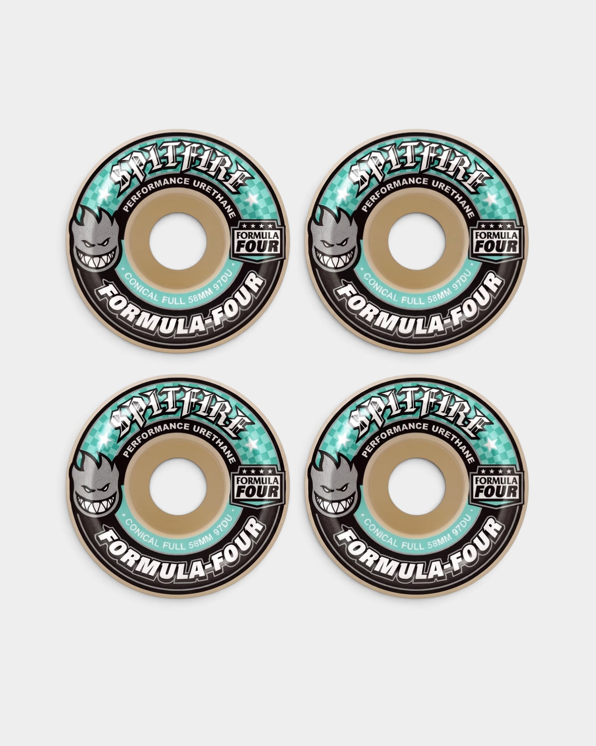 Lockwood Avenue Spitfire Formula Four 58mm 97A conical full skateboard wheels with signature graphic
