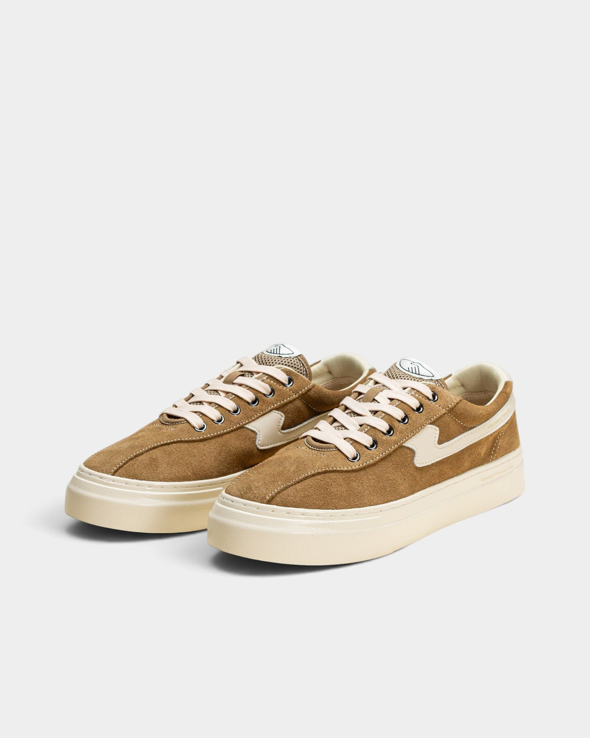 Lockwood Avenue Stepney Workers Club Dellow S-Strike cupsole sneakers in desert suede with ecru accents.