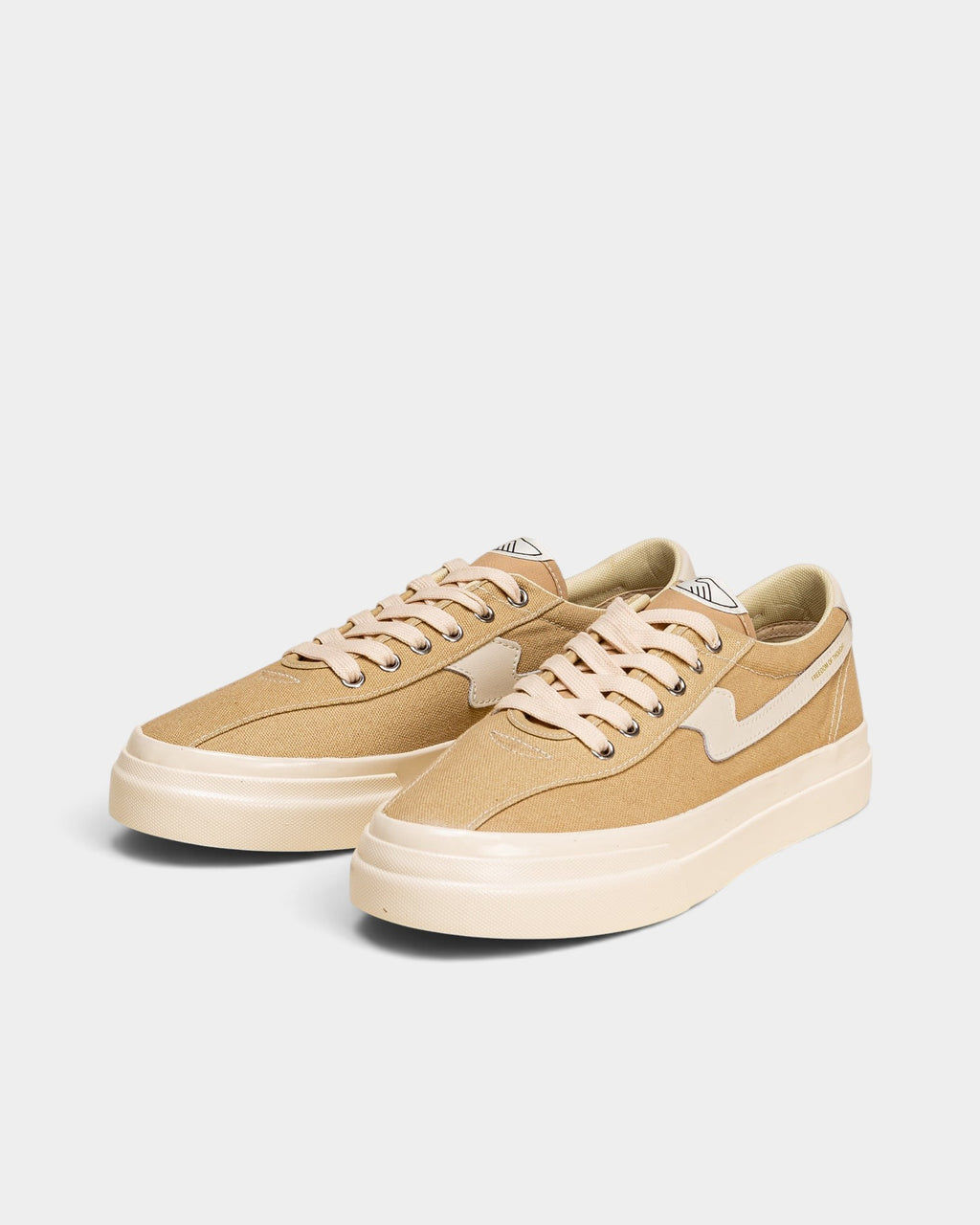 Lockwood Avenue Stepney Workers Club Dellow S-Strike sand canvas sneakers with ecru leather side branding