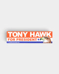 Lockwood Avenue Jenkem Tony Hawk for President vinyl bumper sticker with red, white, and blue election campaign design