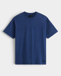 Lockwood Avenue Vans Premium loose fit crew neck t-shirt in washed blue cotton with a small hem label
