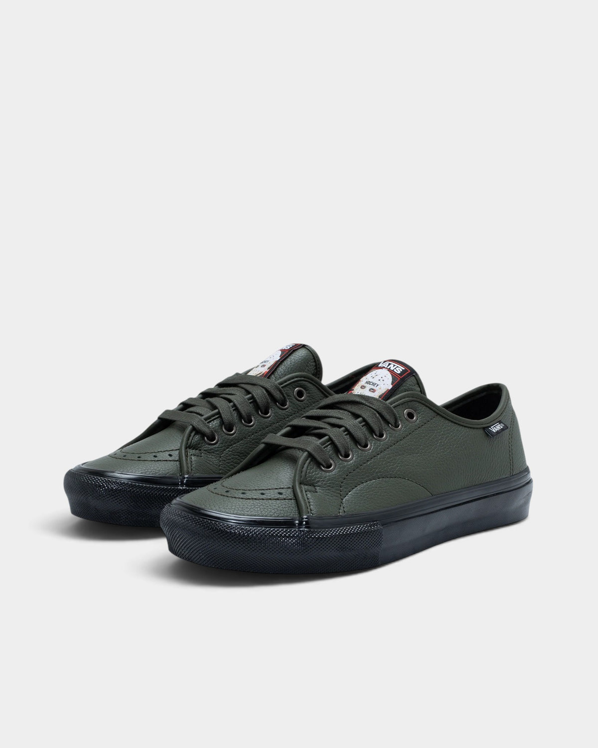 Lockwood Avenue Vans x Hockey AVE Classic VCU skate shoes in hockey green leather with black rubber soles