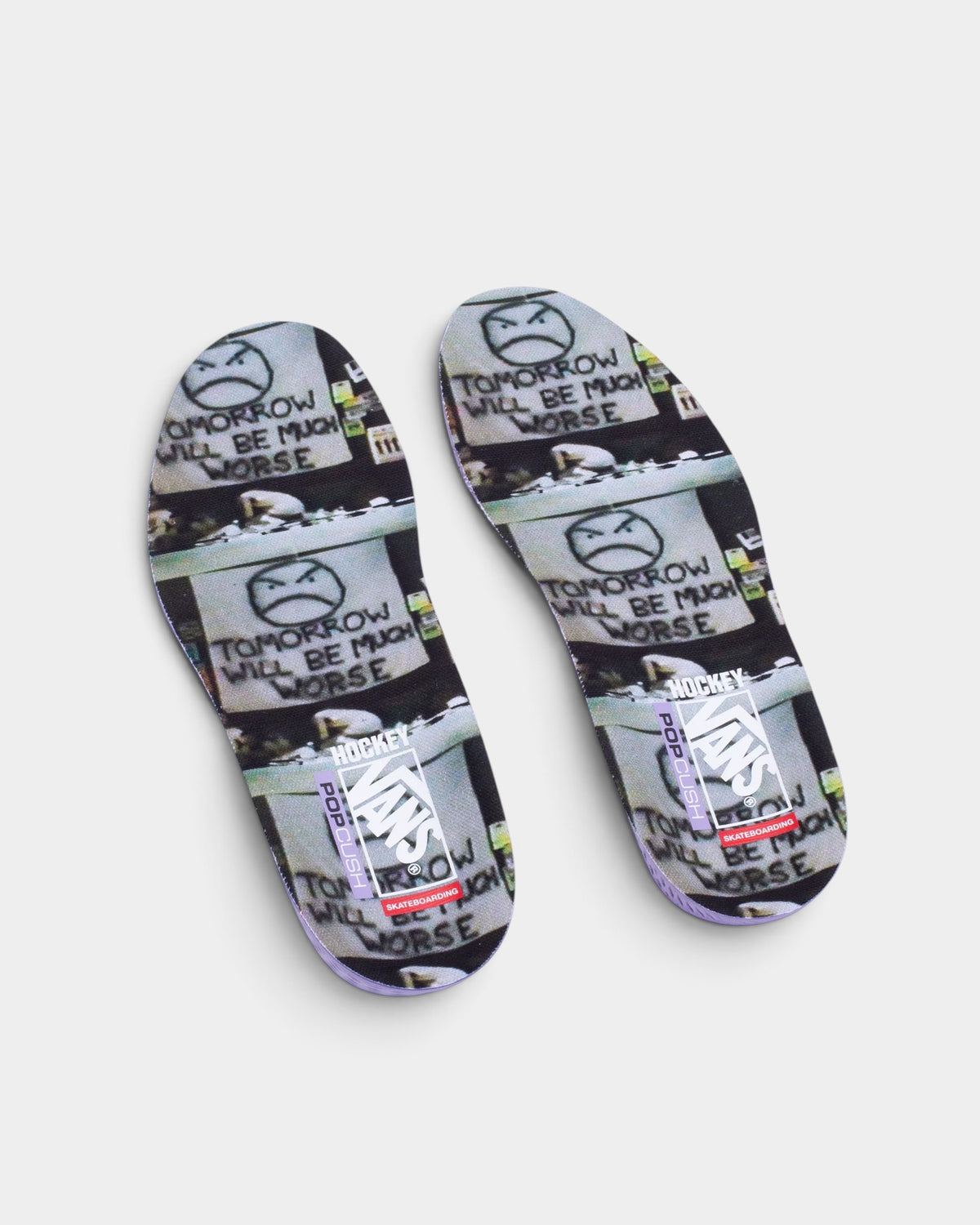 Lockwood Avenue Vans x Hockey AVE Classic VCU shoe insoles featuring custom graphic print and co-branded logos