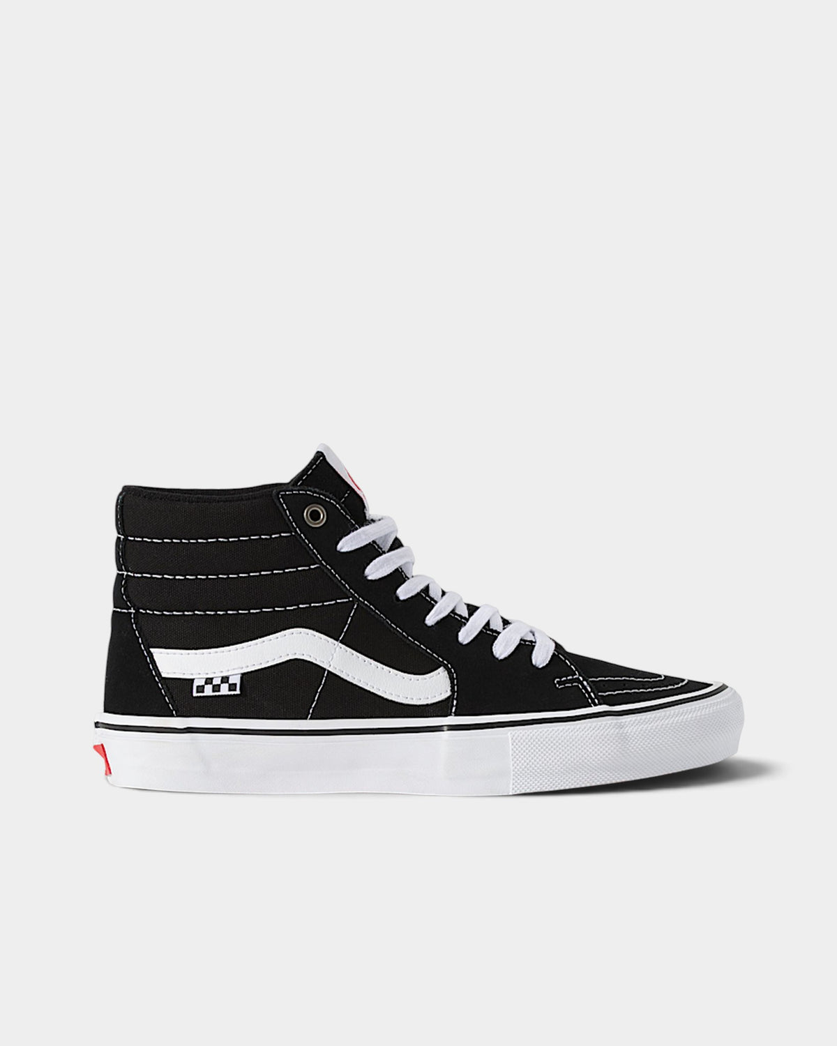 Lockwood Avenue Vans SK8-Hi Pro high-top skate shoes in black suede and canvas with a white waffle outsole