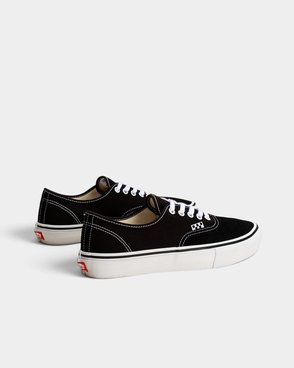 Lockwood Avenue Vans Skate Authentic black canvas low-top sneakers with white foxing and gum rubber outsole