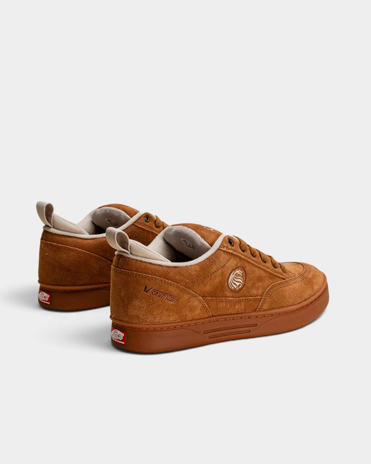 Lockwood Avenue Vans Skate Cab 4 brown suede skate shoes with gum rubber outsole and signature heel branding