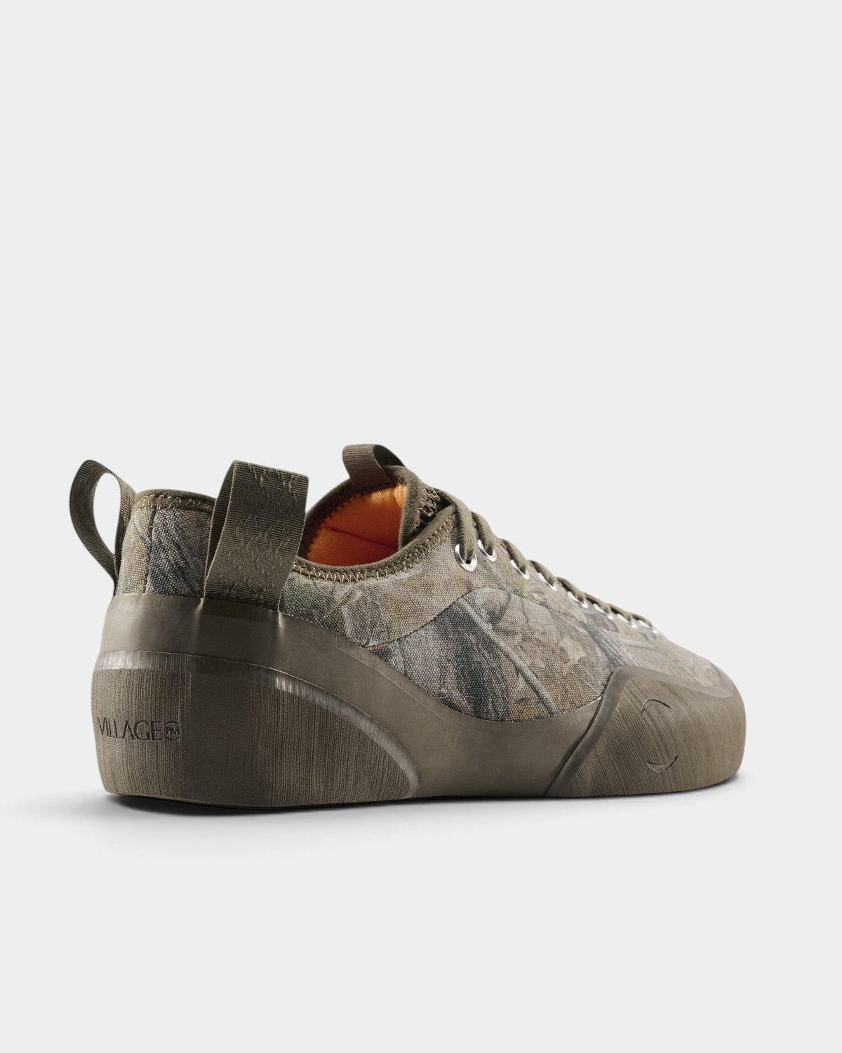 Lockwood Avenue Village PM 1PM heavy canvas skate shoes in brush and mud camo with hand-wrapped rubber sole