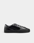 Lockwood Avenue Village PM 1.30PM low-top skate shoes in gloss black synthetic leather with rubber sole