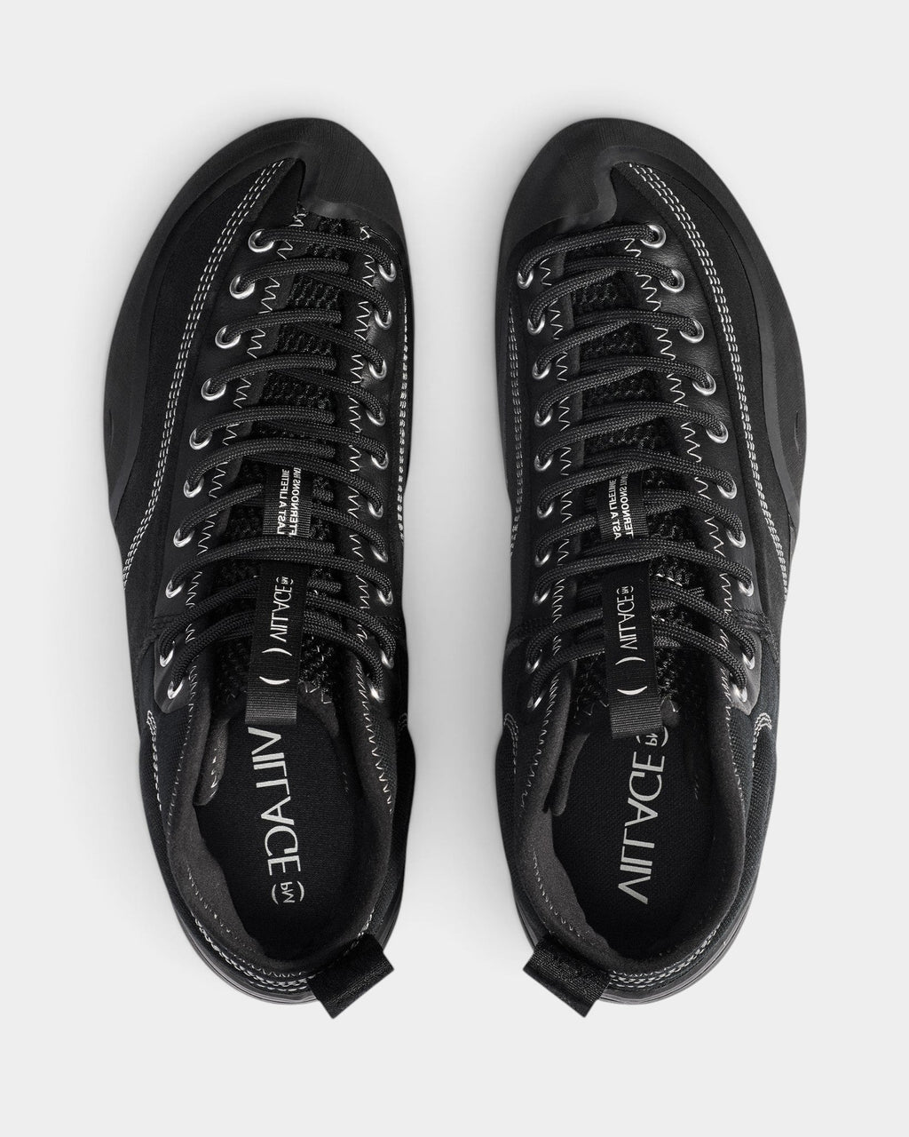 Lockwood Avenue Village PM 1PM MID black leather and suede skate shoes with asymmetrical lacing and padded collar