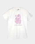 Lockwood Avenue white regular fit t-shirt featuring The National Skateboard Co. Cherub Death purple chest graphic