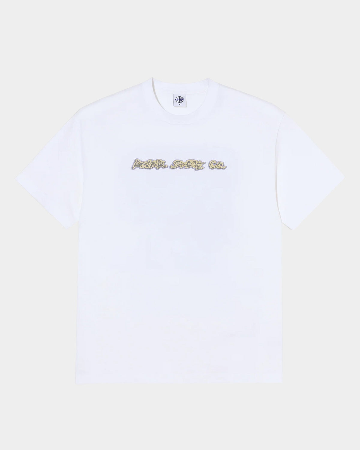 Lockwood Avenue white cotton t-shirt with Polar Skate Co. logo on the chest and graphic back print