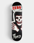 Lockwood Avenue Zero Misfits Zero Business 8.25 inch skateboard deck featuring iconic skull graphic on black background
