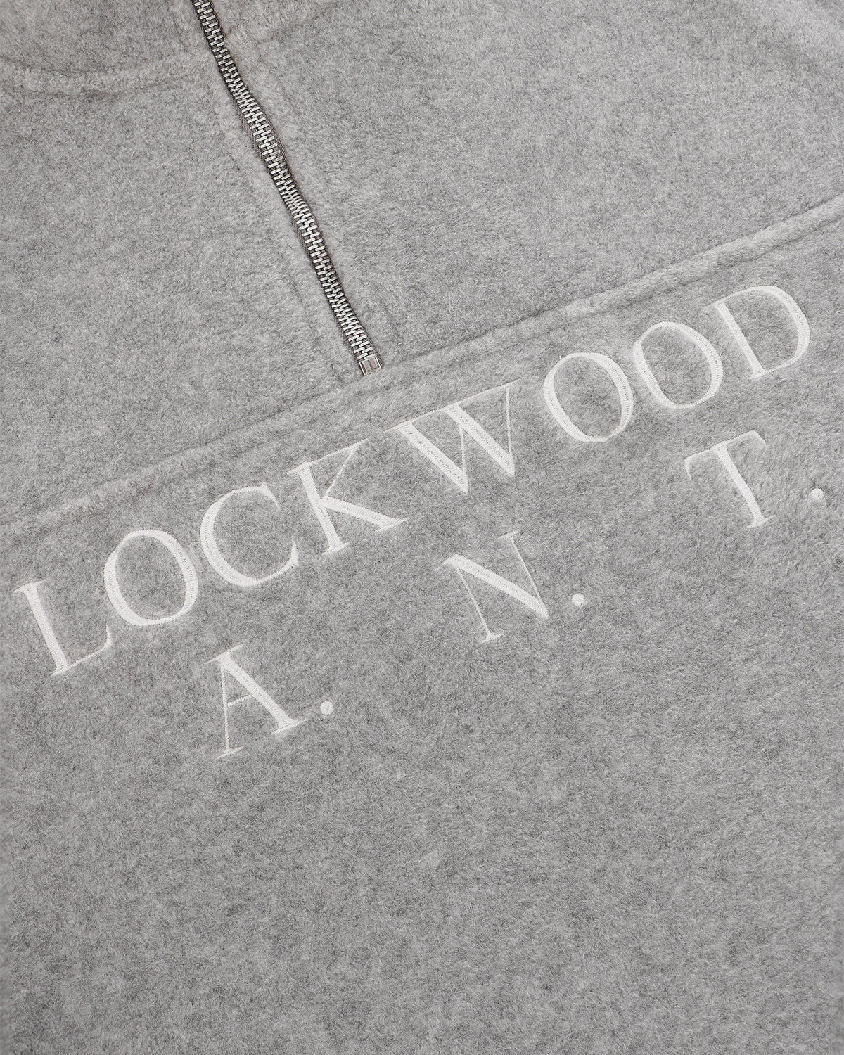 Lockwood Initials Heavyweight Fleece Half Zip - Grey Melange