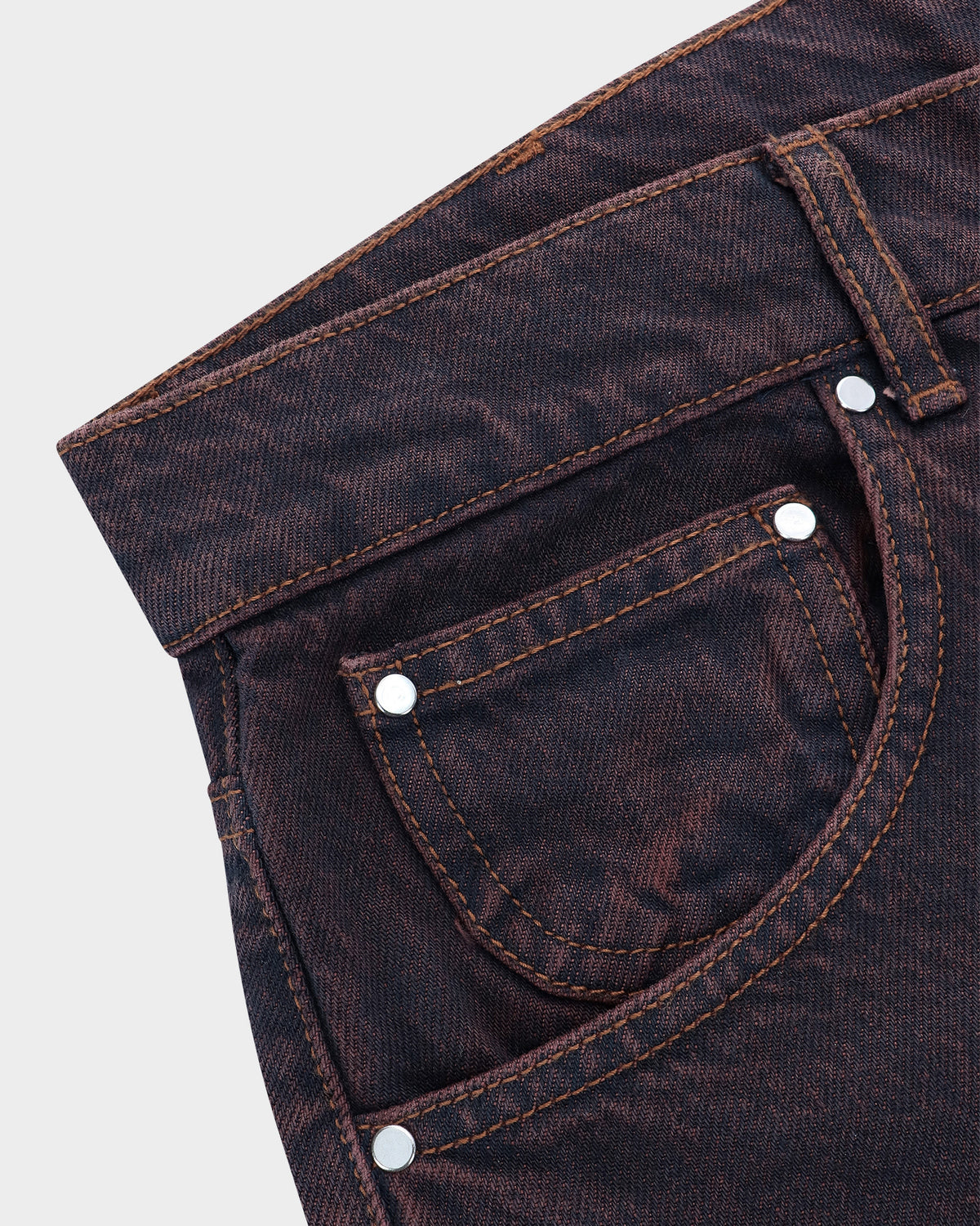 Lockwood Straight Baggy Jeans - Burgundy