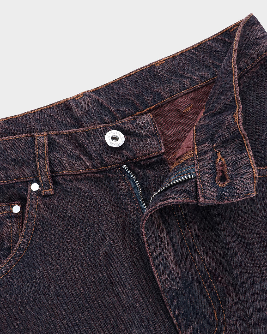 Lockwood Straight Baggy Jeans - Burgundy