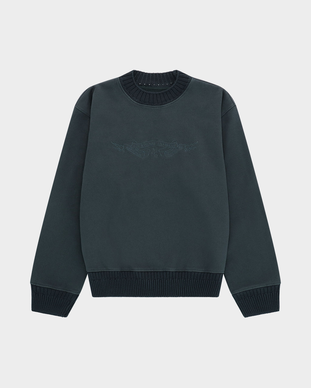 Lockwood Too Late Mock Neck Sweatshirt - Concrete Grey