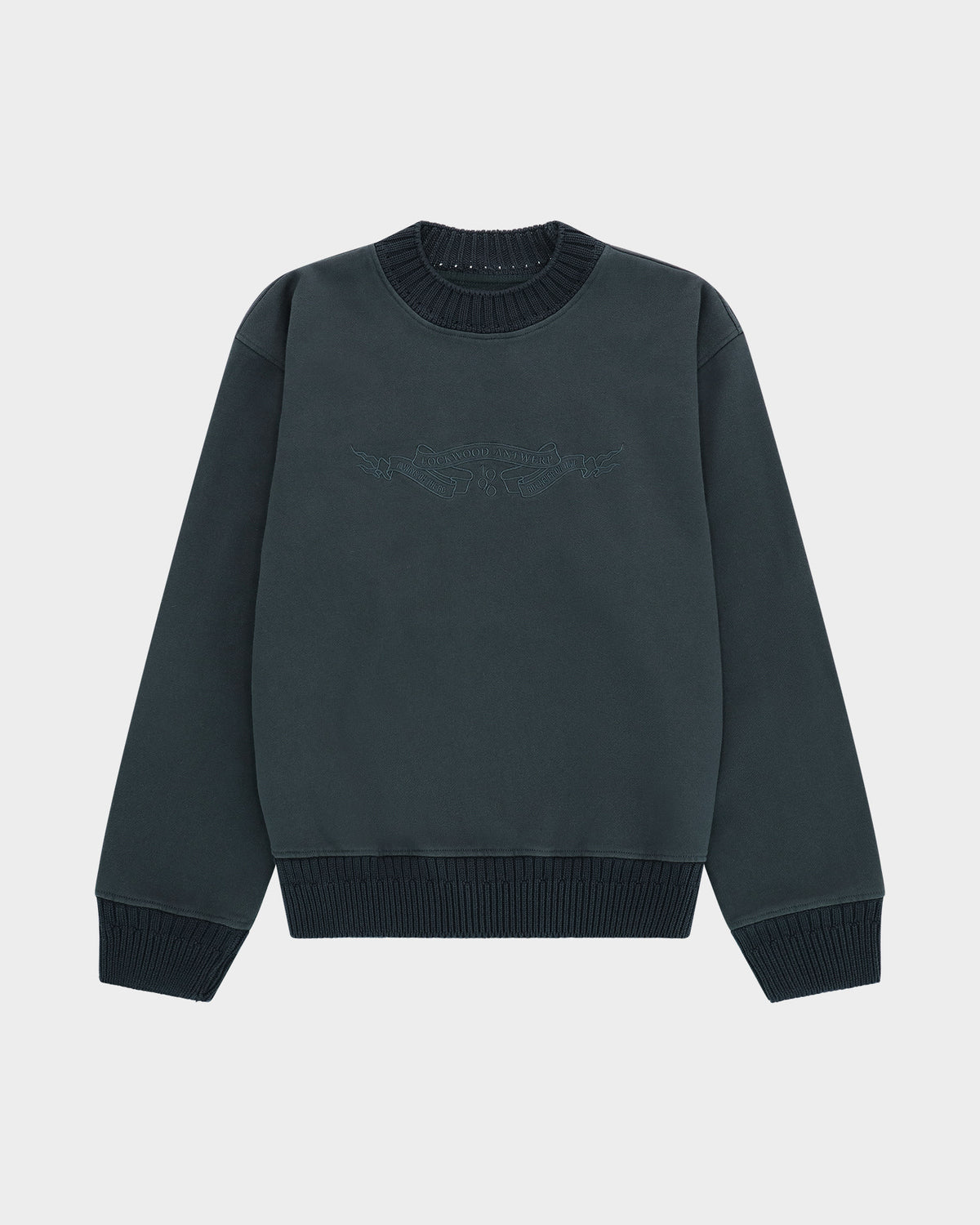 Lockwood Too Late Mock Neck Sweatshirt - Concrete Grey