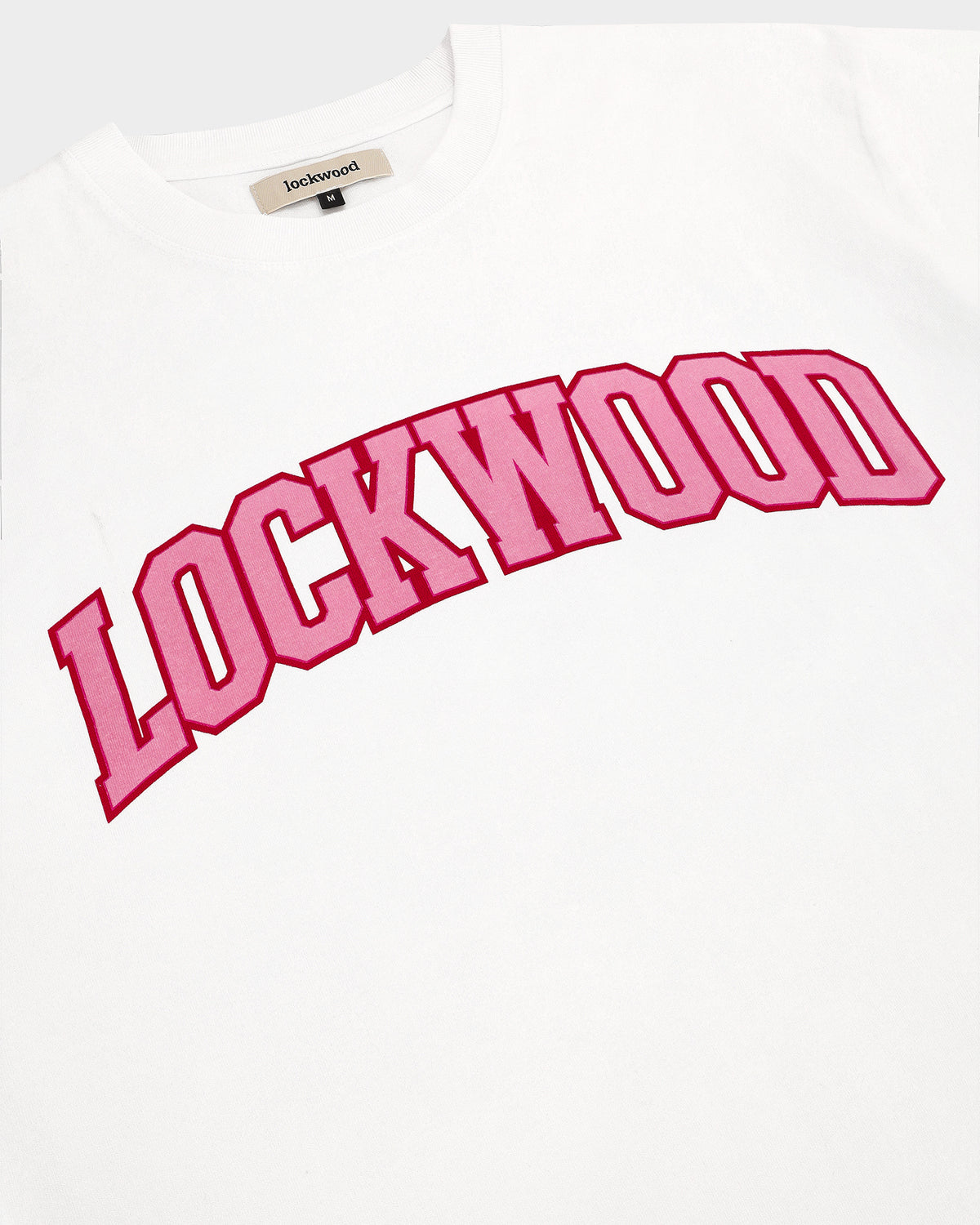 Lockwood Varsity Logo Pink T-Shirt - White