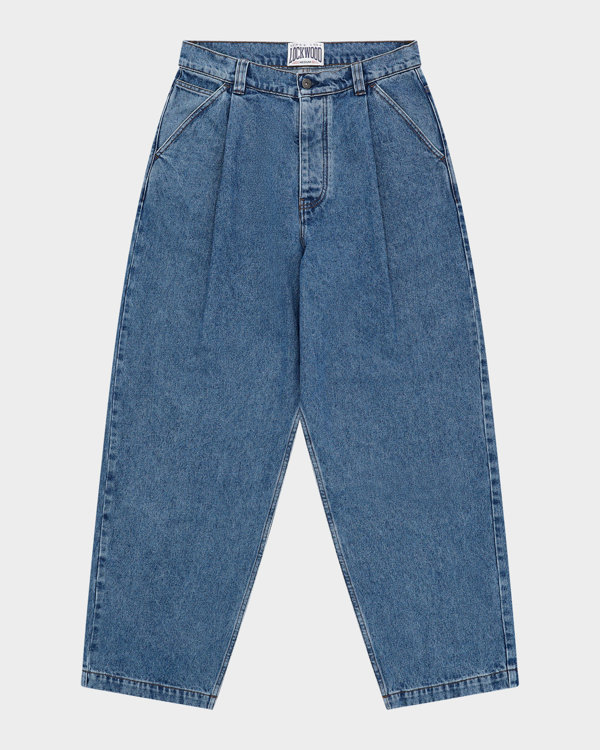 Lockwood Pleated Jeans - Blue Bleached