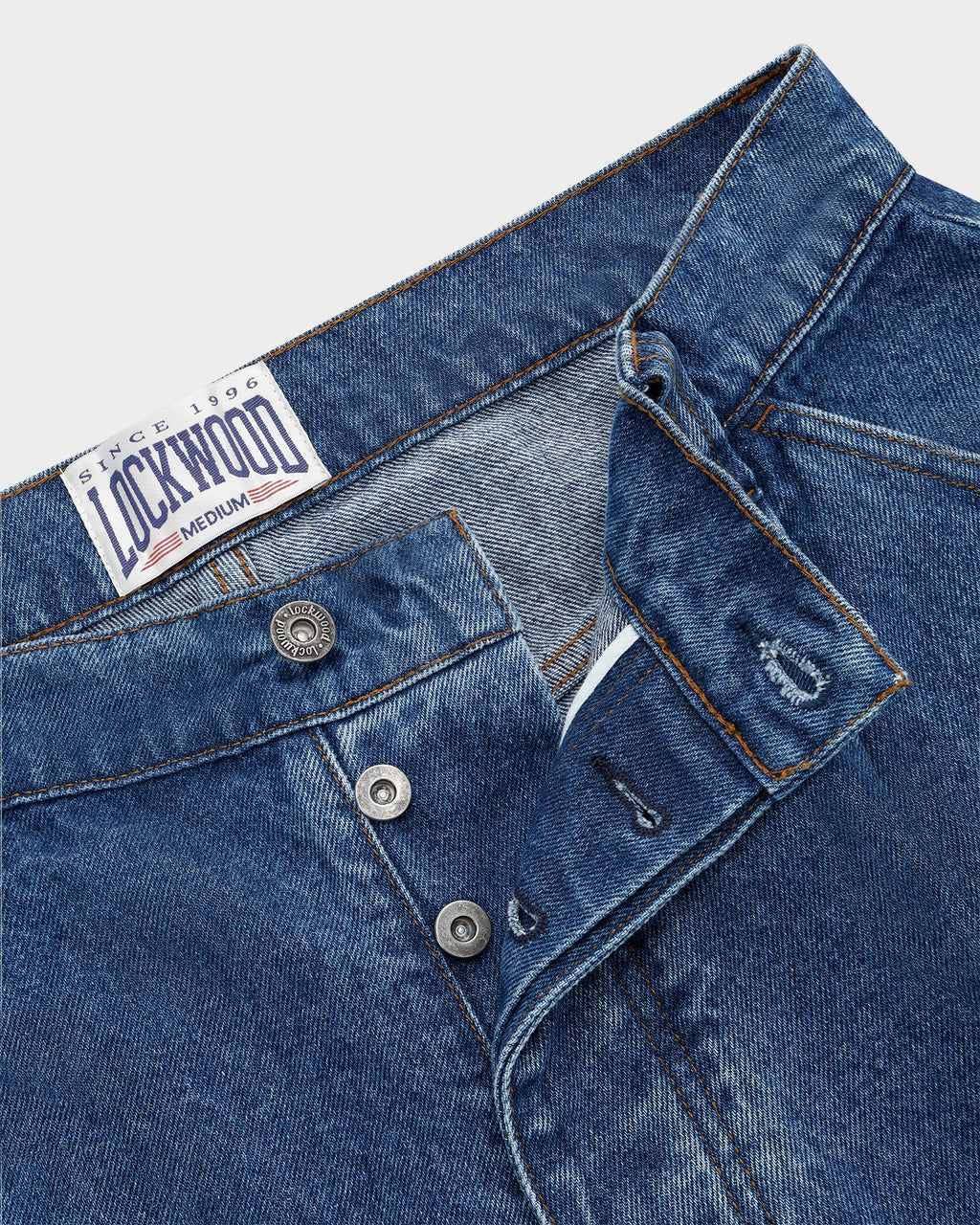 Lockwood Pleated Jeans - Blue Stone Washed